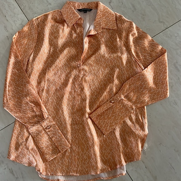 Catherine gee beautiful blouse with hearts on it, 100% silk - Picture 3 of 8